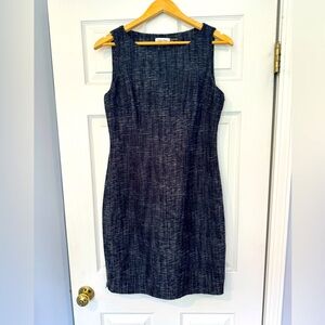 Calvin Klein Tweed Shift Dress with Size Zips, Size 6